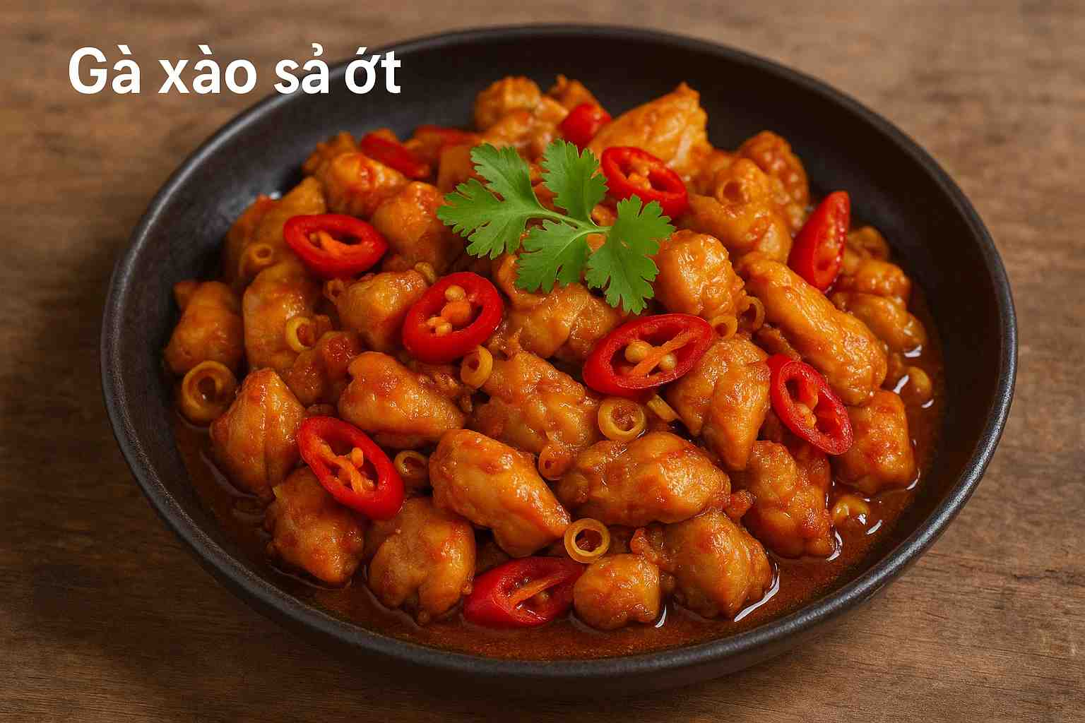 Gà xào sả ớt
