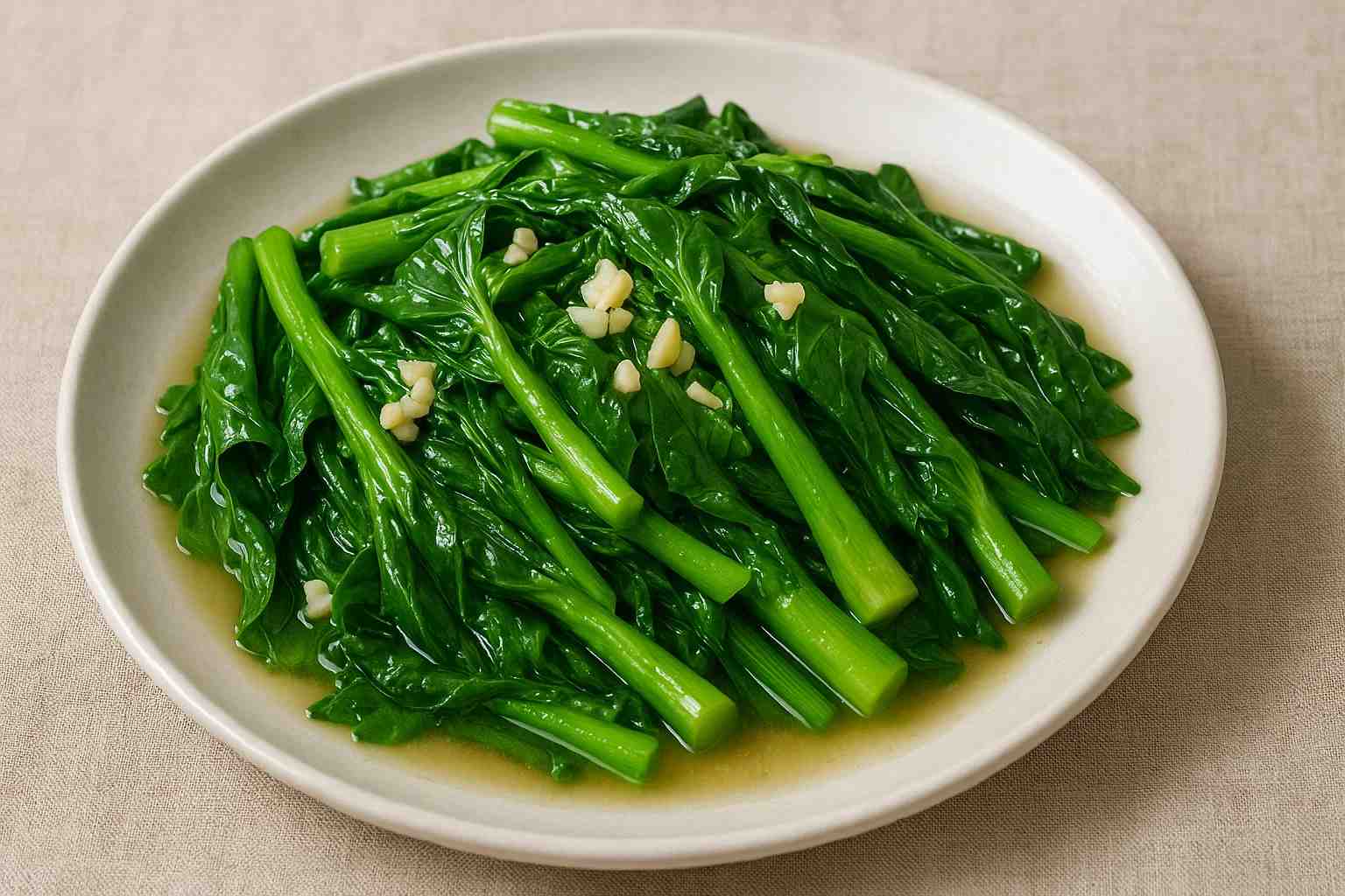 Rau cải xào tỏi