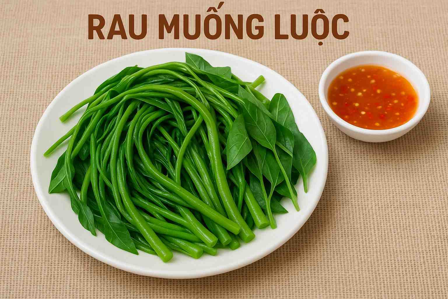 Rau muống luộc