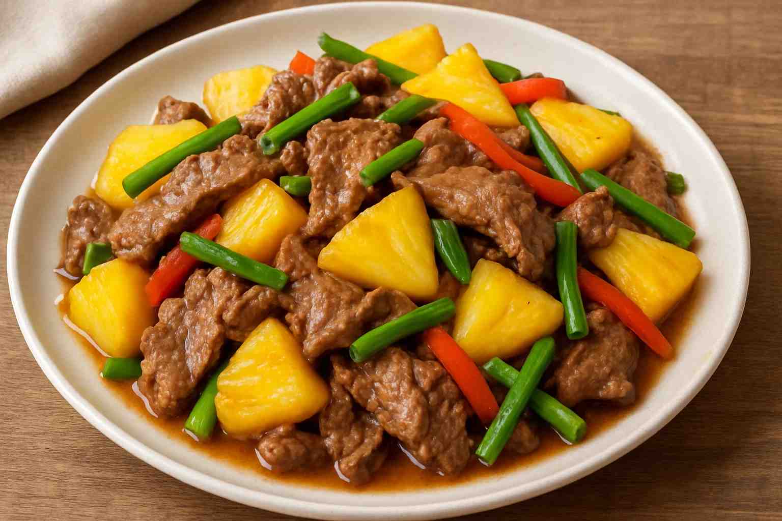 Thịt bò xào dứa