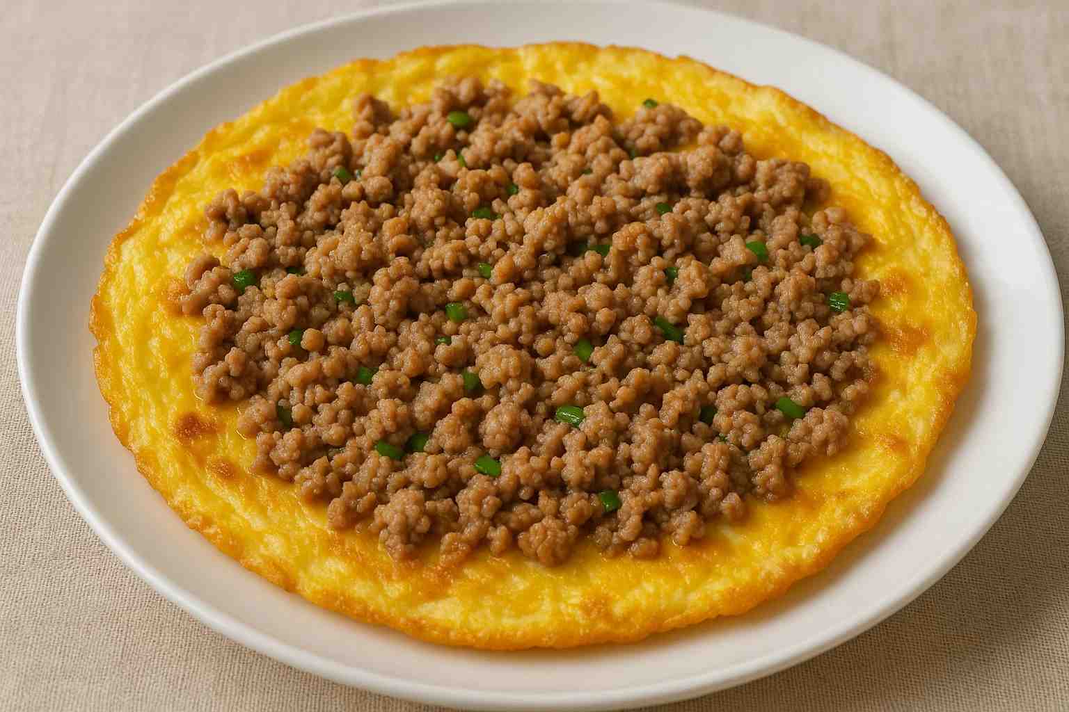 Trứng chiên thịt băm