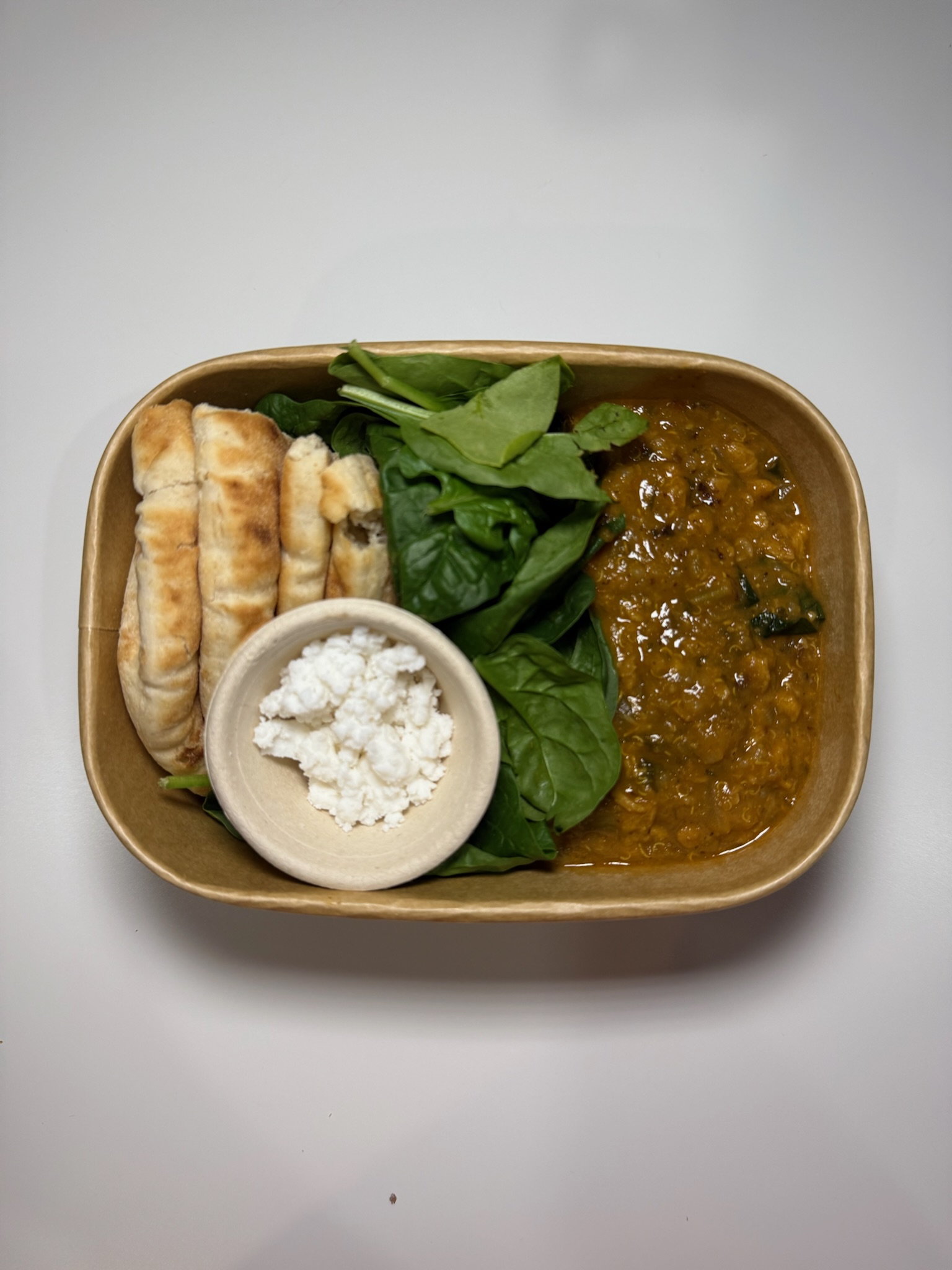 Lentils, Spinach, and Pite