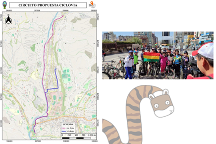 Proposed circuit for Irpavi 2 Sur Cycle Route
