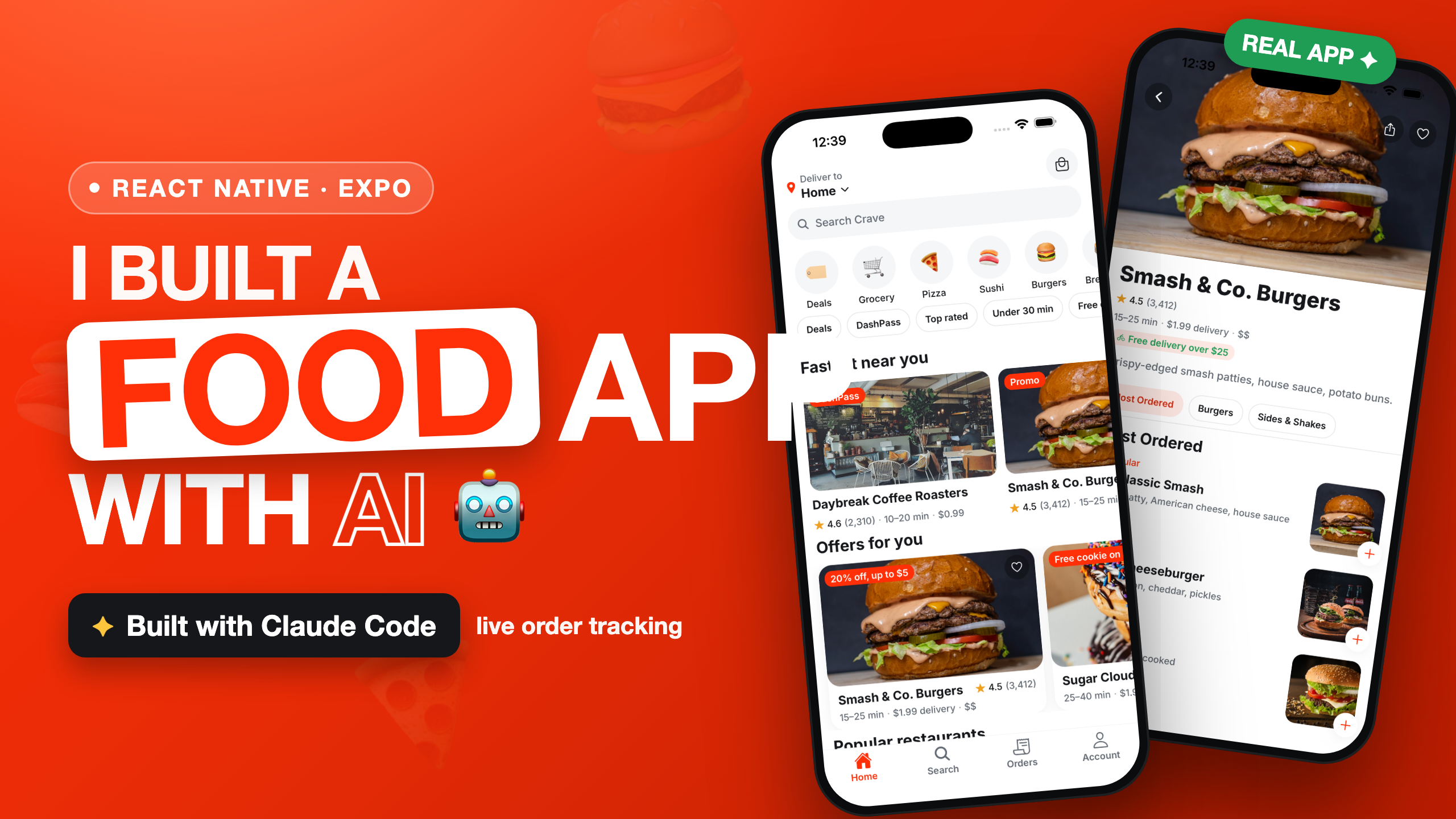 Crave — a complete food delivery app for iOS AND Android