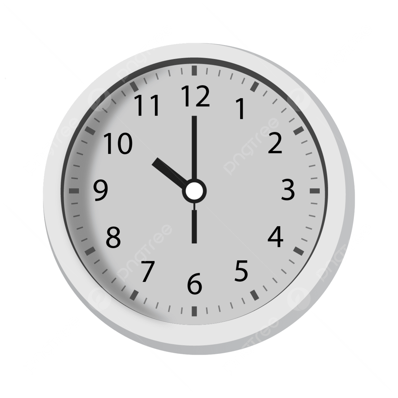 Preview of Pngtree White Analog Clock Showing 10 Am Pm Png Image 7715721