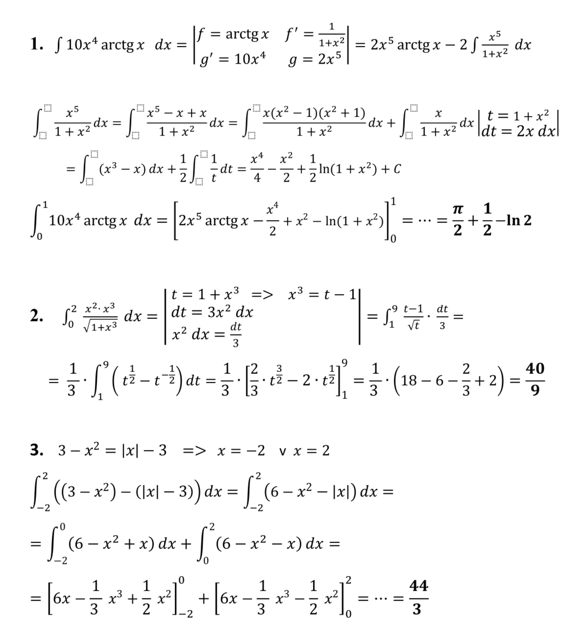 Przykład zadań matematycznych