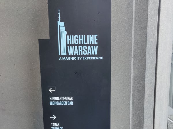 Warsaw Tower Sign