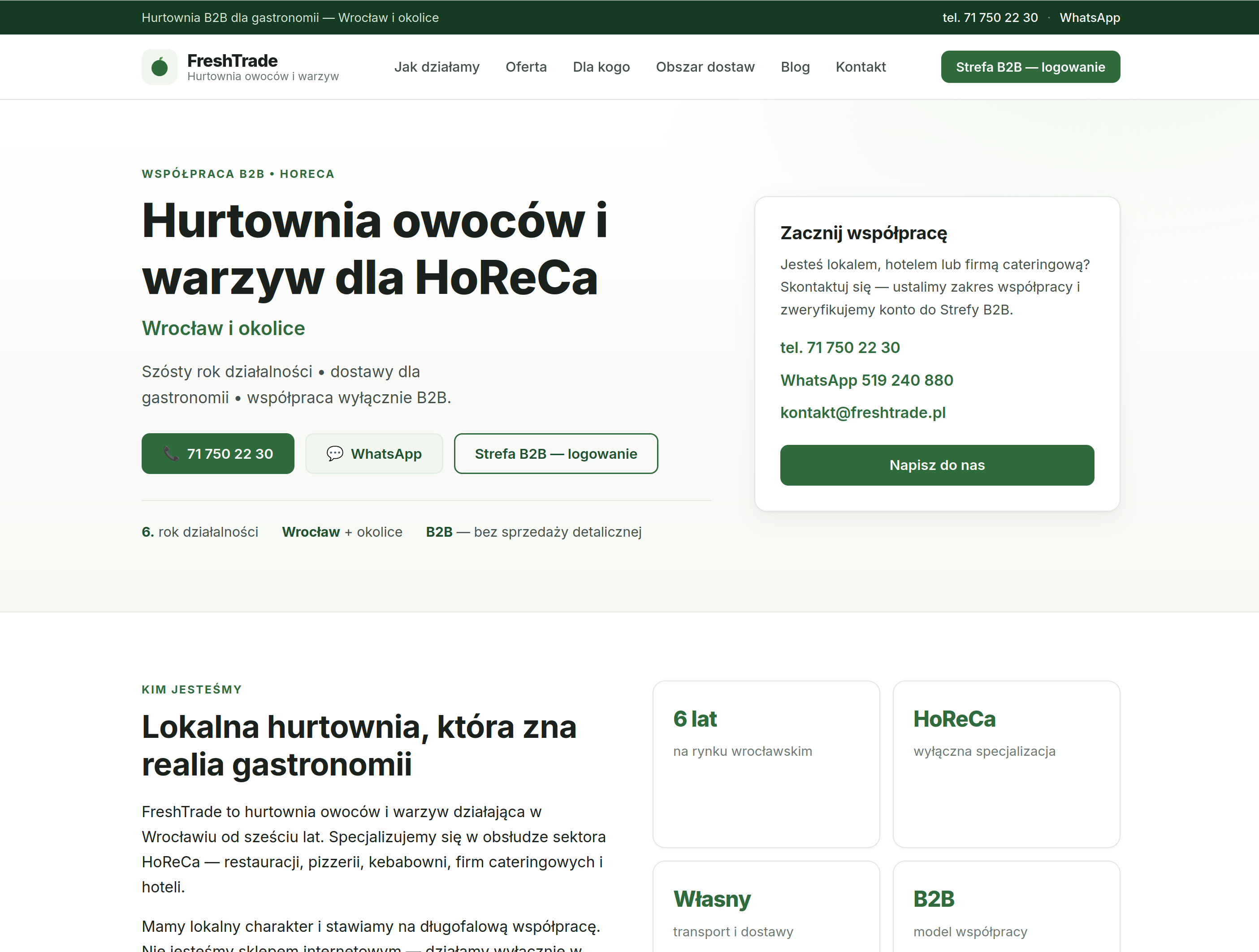 FreshTrade — B2B HoReCa Wholesale
