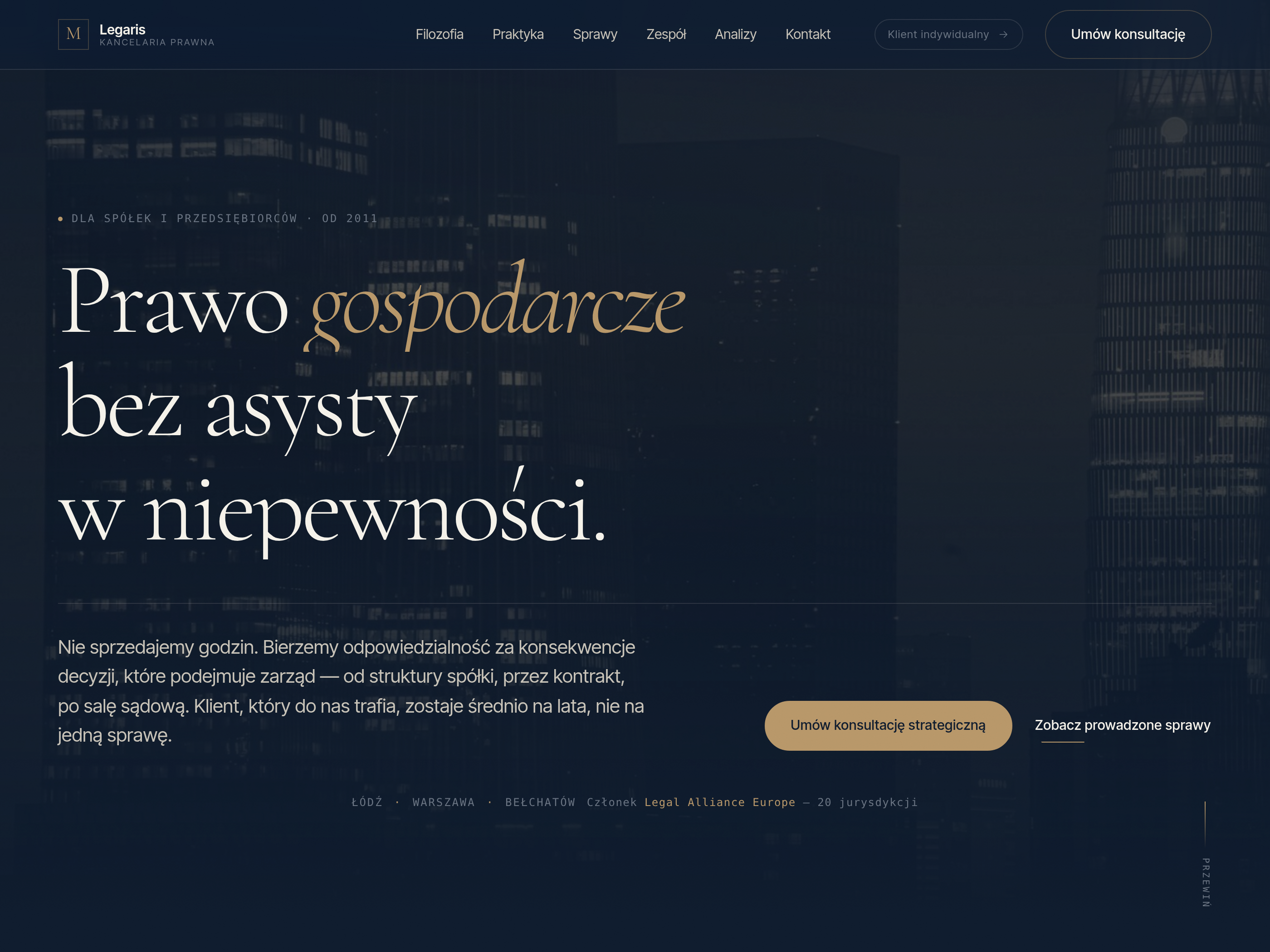 Legaris — Law Firm in Two Registers