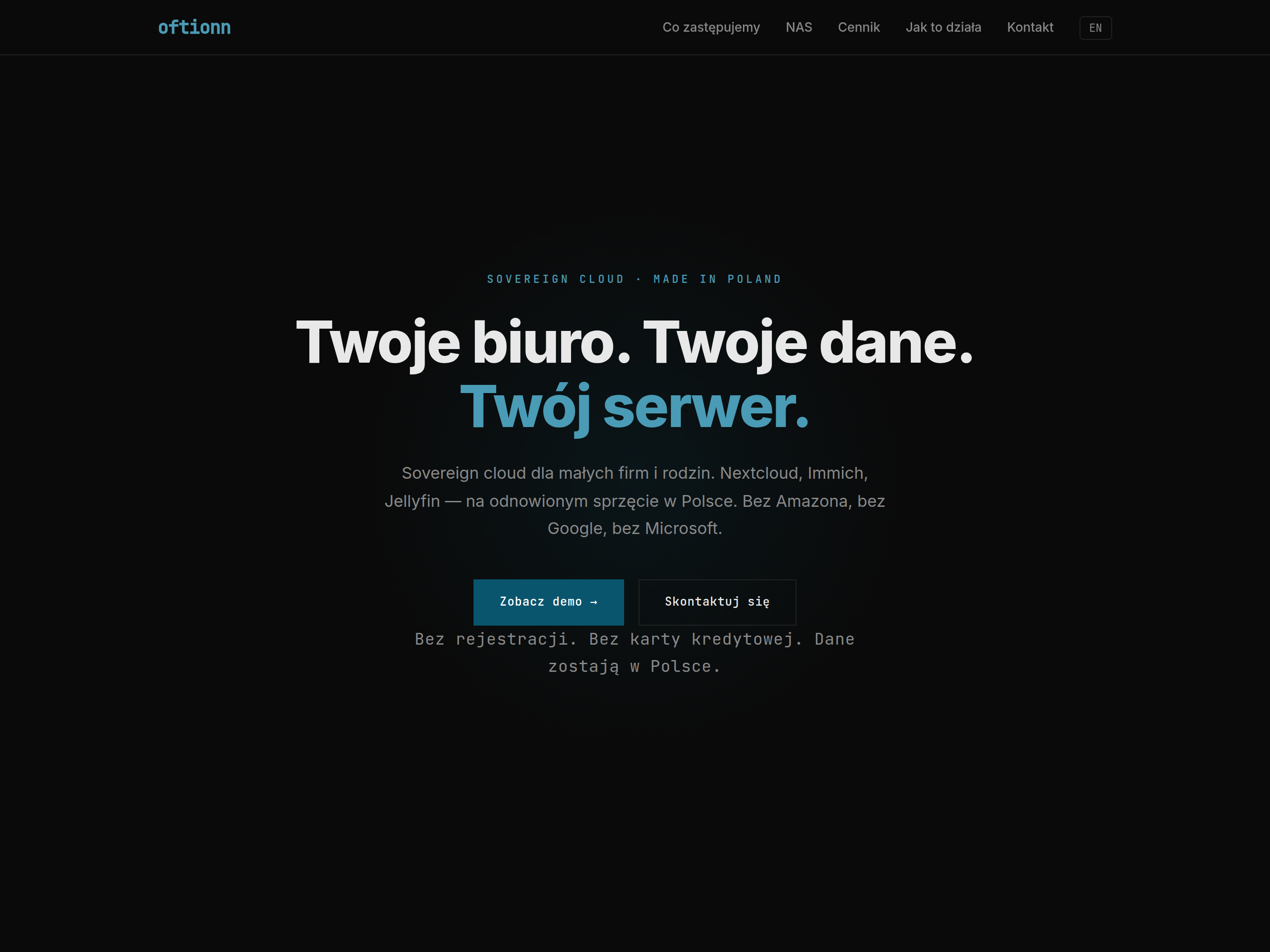 oftionn — Sovereign Cloud for Poland