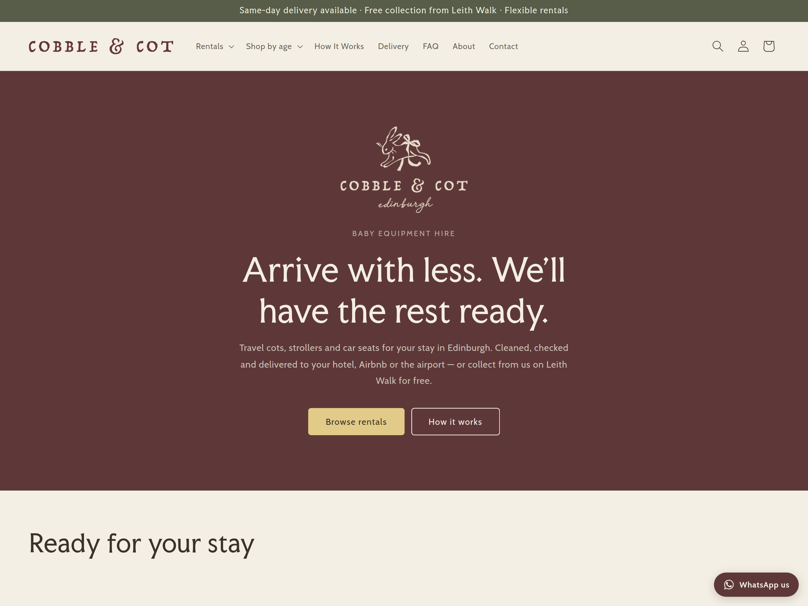 Cobble & Cot — Baby Equipment Hire, Edinburgh