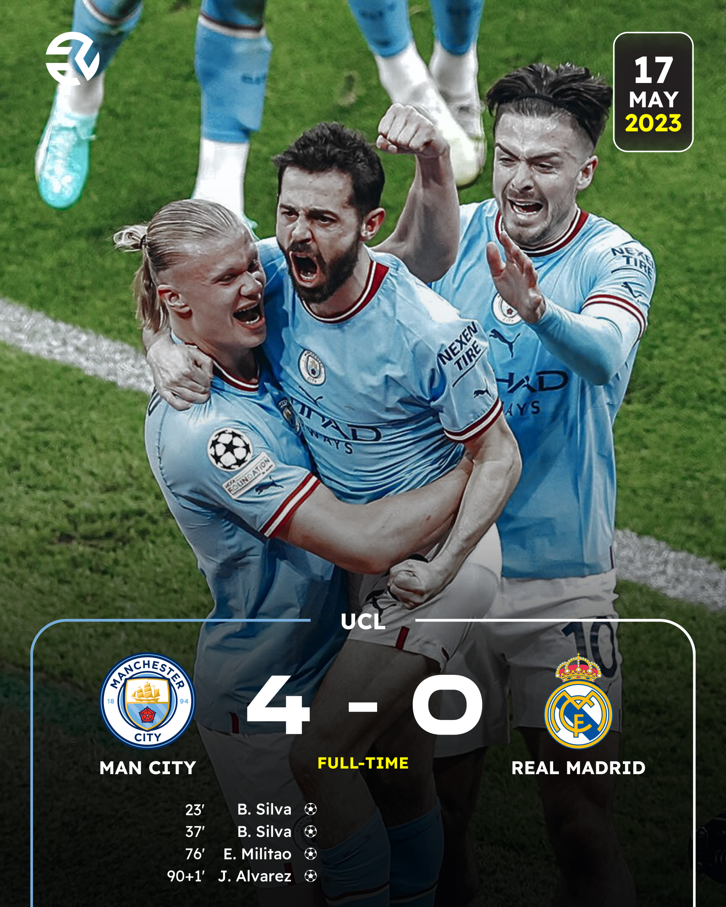 Man City 4 - 0 Real Madrid | UCL leg 2 2023