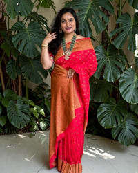 Banarasi Khadi Georgette (Neem Jari, Mango Border) thumbnail 2