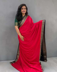 Semi Mysore Crepe (Small Mango & Diamond Border) thumbnail 1