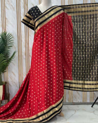 Semi Mysore Crepe (Motifs, Elephant and Mayuri Bentex Border) thumbnail 3