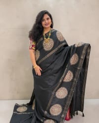 Fancy Saree (Ajrakh Print) thumbnail 1
