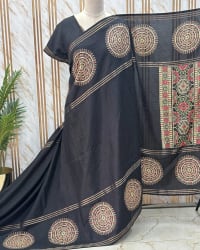 Fancy Saree (Ajrakh Print) thumbnail 2