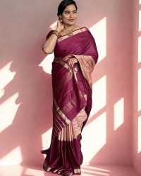 Semi Mysore Crepe (Contrast, 2D, Horizontal Lines) thumbnail 2