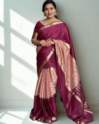 Semi Mysore Crepe (Contrast, 2D, Horizontal Lines) thumbnail 1
