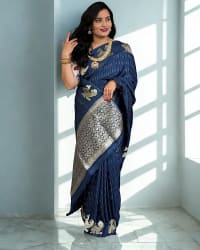 Viscose Saree (Peacock Border) thumbnail 2