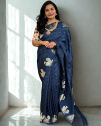 Viscose Saree (Peacock Border) thumbnail 1