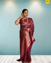 Banarasi Crepe Satin (Jal Pattern with Meena) thumbnail 2