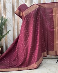Semi Tussar (Rain Drops Motifs) thumbnail 2