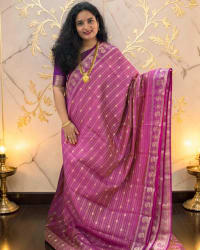 Tussar Saree (Floral Horizontal Line, Floral Border) thumbnail 1