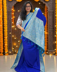 Banarasi Dola Saree (Floral Border, Rich Pallu D2) thumbnail 1
