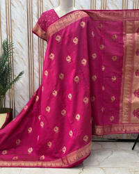 Tussar Saree (Paithani Border, Peacock Motifs) thumbnail 2