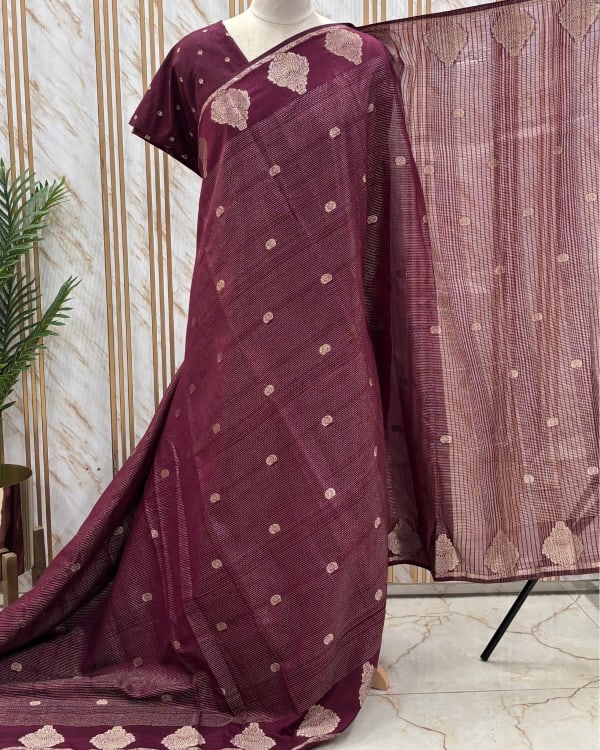 Semi Tussar (Borderless Jumka Motifs)