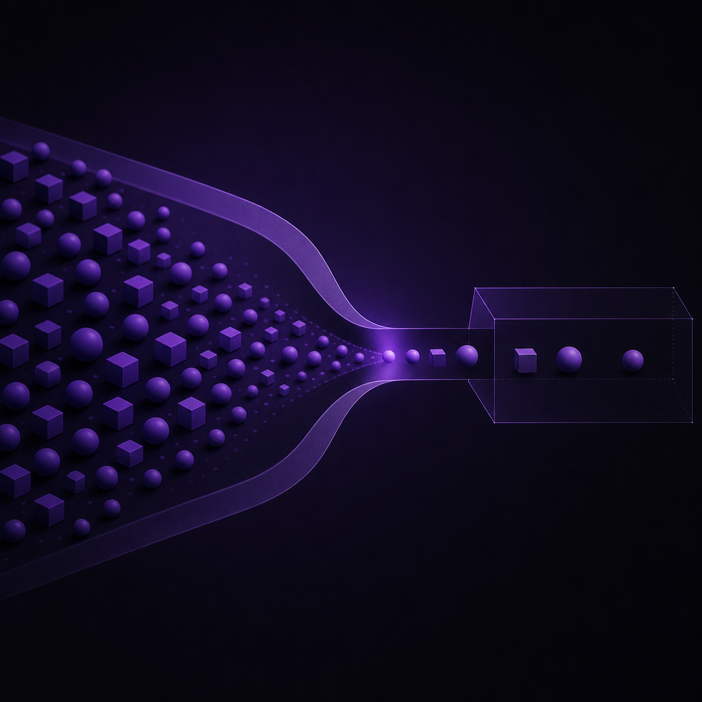 Abstract geometric visualization of bandwidth constraints limiting regional carrier sales volume growth