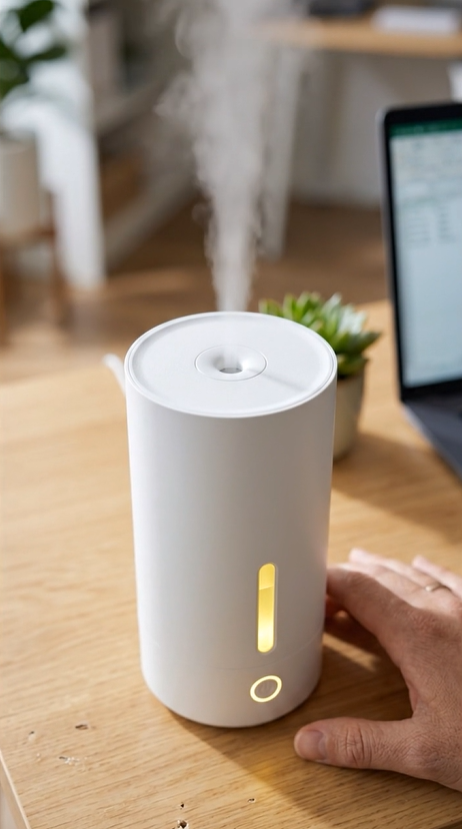 Say goodbye to dry, itchy office air! 🌬️✨ Discover how the PureMist Smart Humidifier keeps your skin hydrated and your workspace peaceful for 12+ hours—all with a sleek, whisper-quiet design.