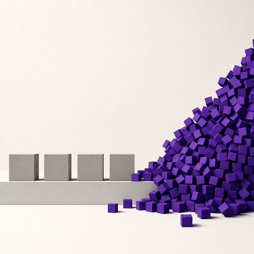 Marketing team capacity overwhelmed during seasonal demand surge visualization