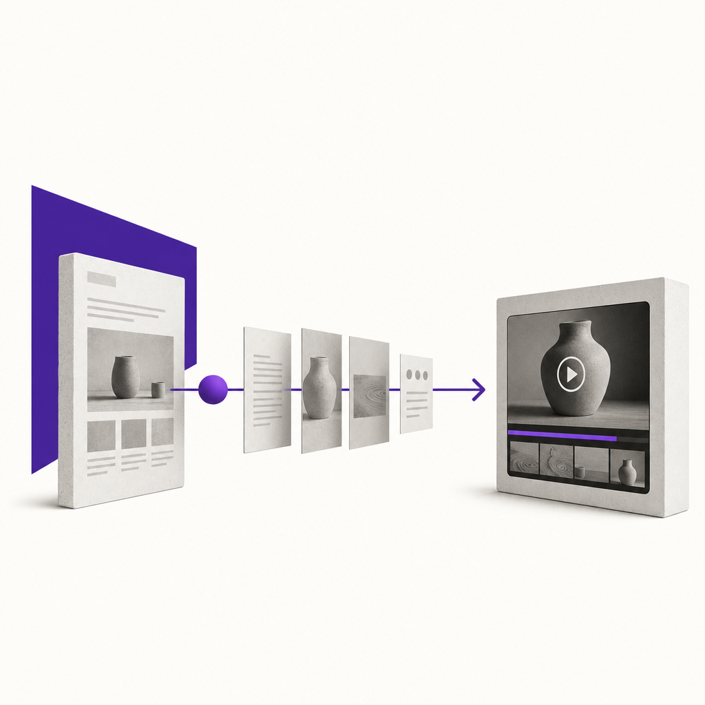 AI agent extracting product information from website URL to generate video ad content automatically