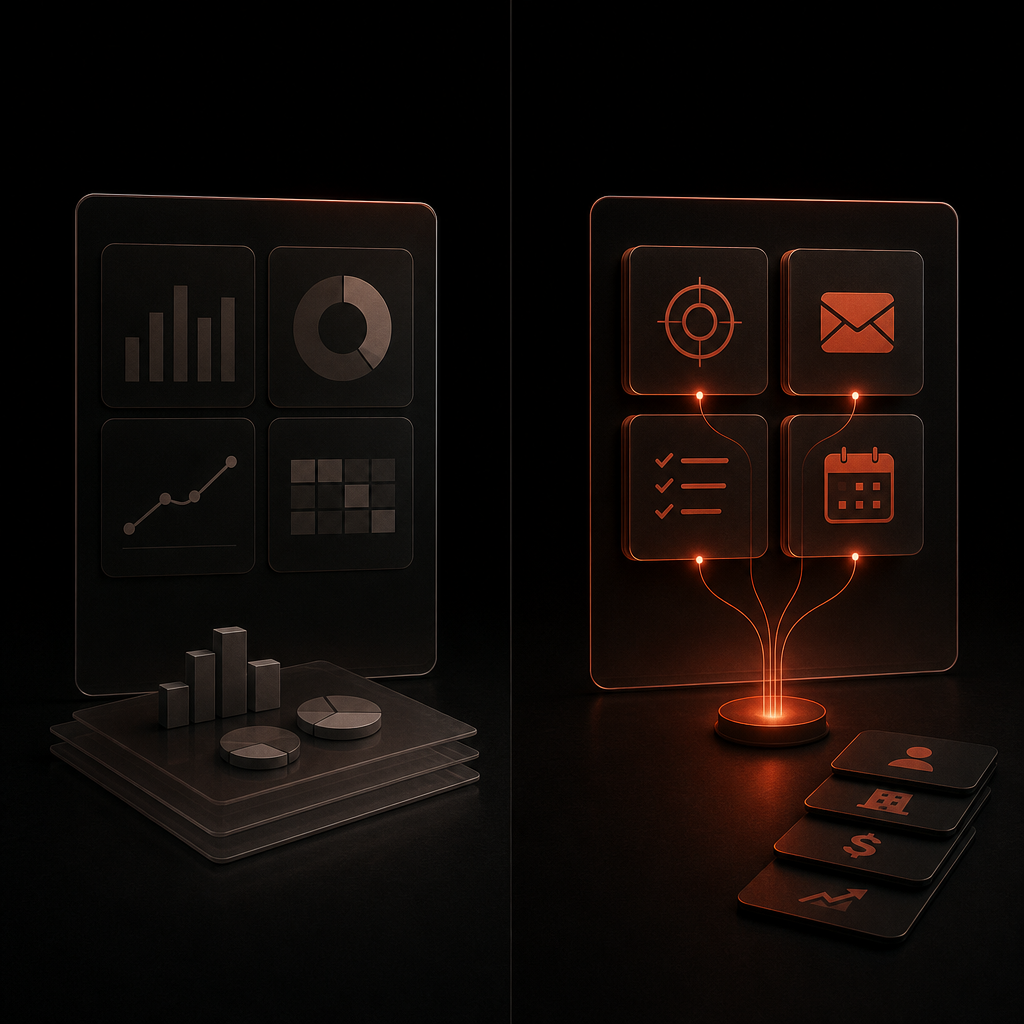 AI sales chief of staff taking action on dashboard data visualization