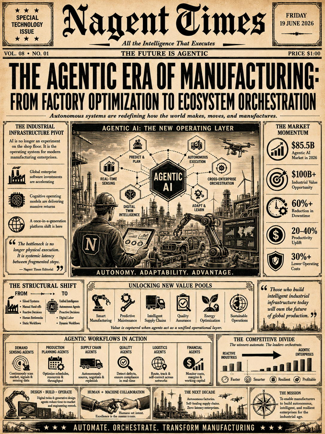The Agentic Era of Manufacturing: From Factory Optimization to Ecosystem Orchestration