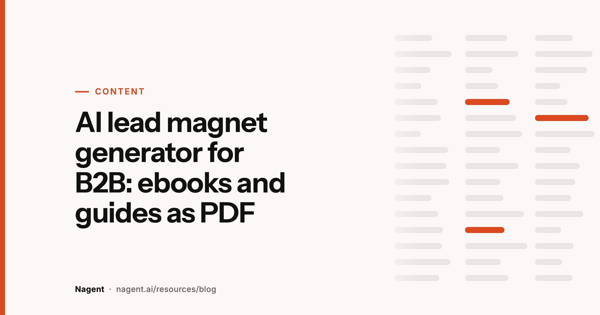 AI lead magnet generator for B2B: ebooks and guides as PDF