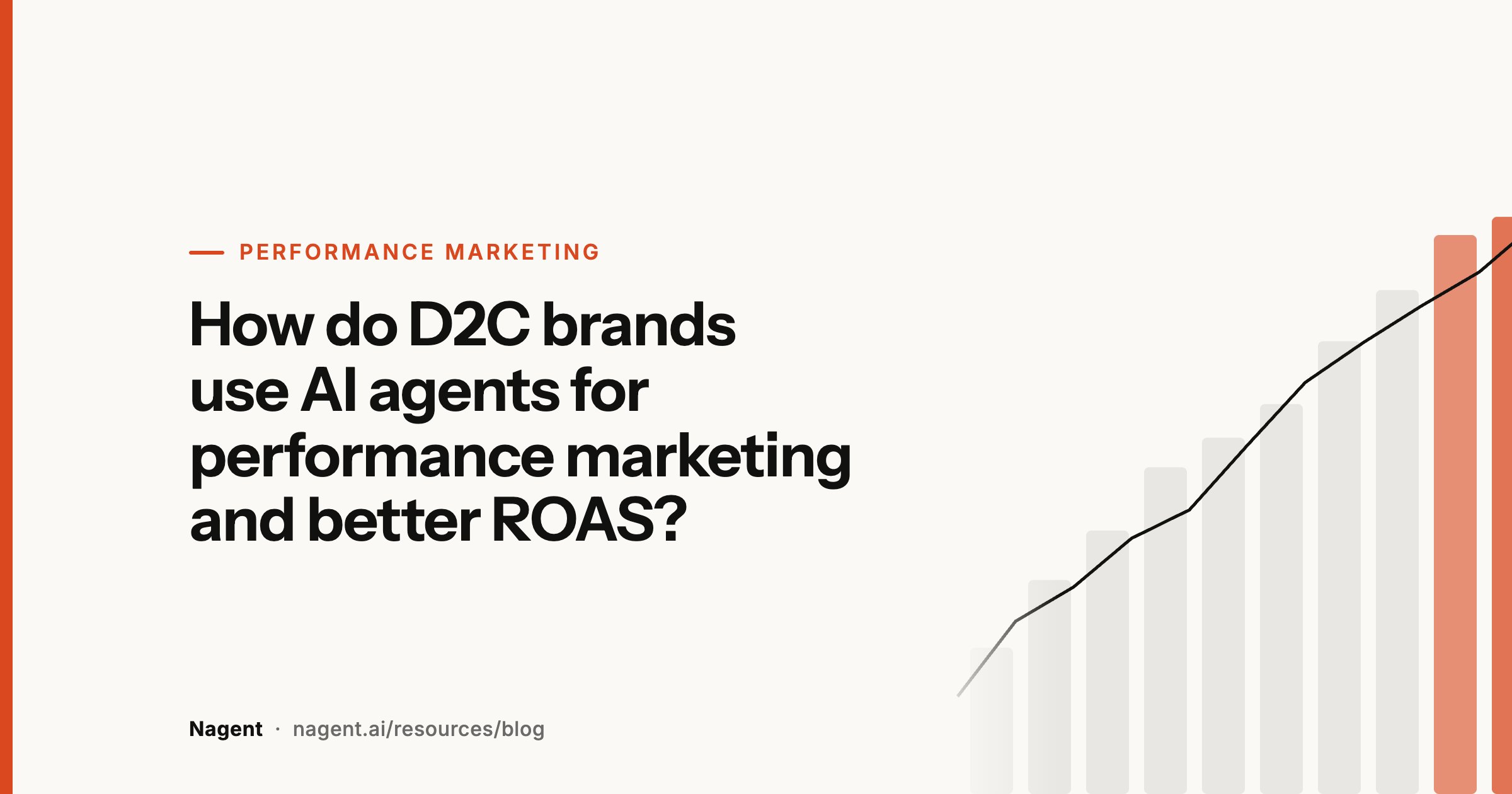 How do D2C brands use AI agents for performance marketing and better ROAS?