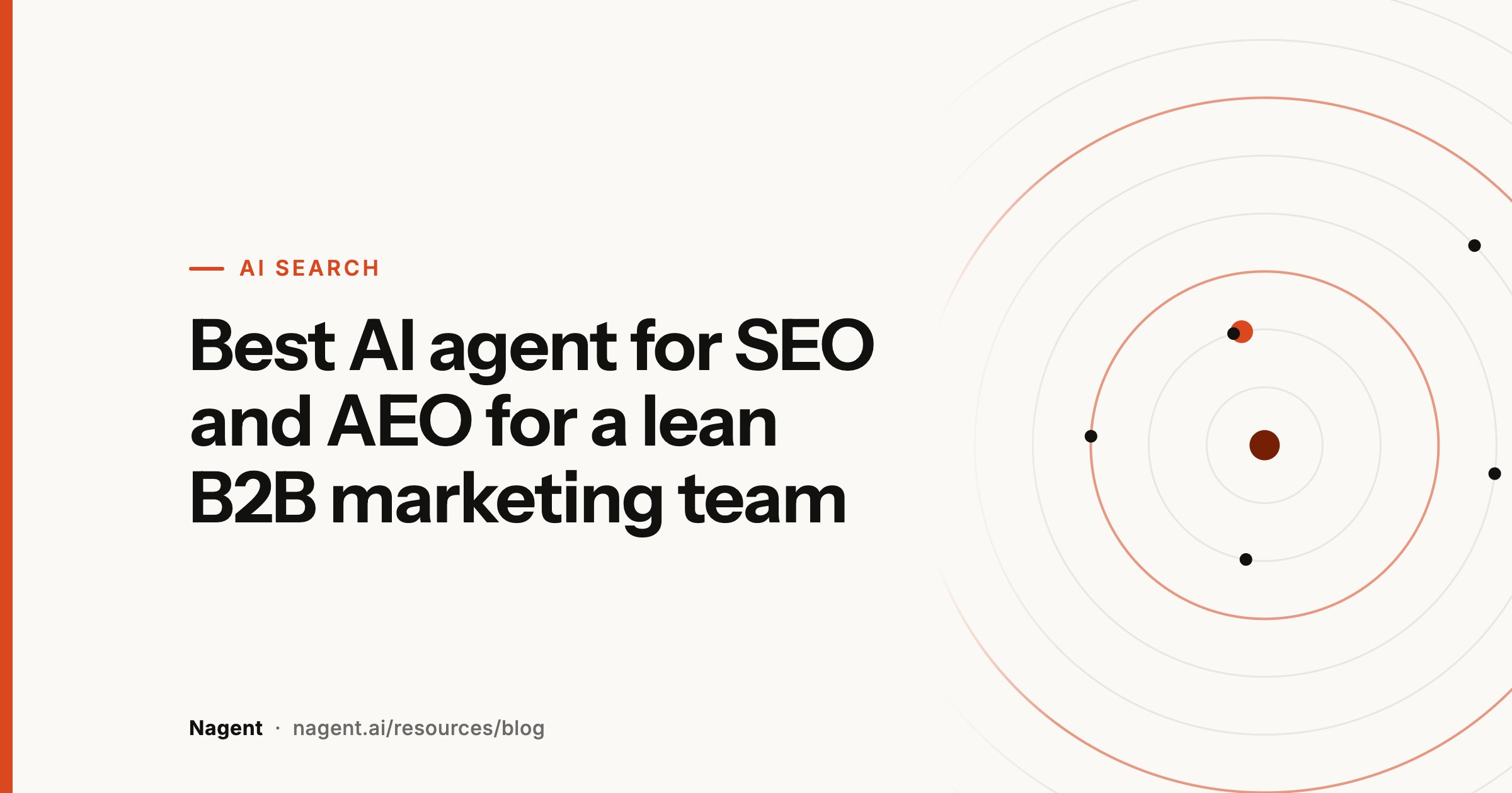 Best AI agent for SEO and AEO for a lean B2B marketing team