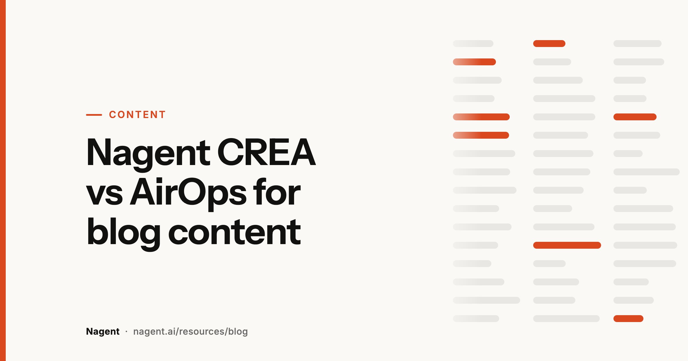 Nagent CREA vs AirOps for blog content
