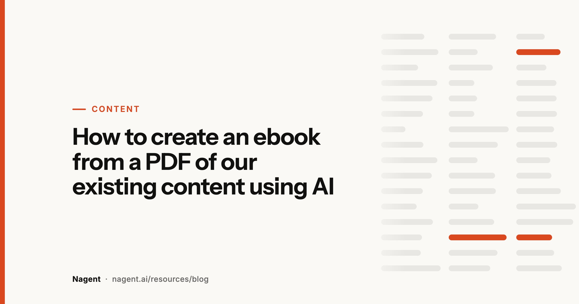 How to create an ebook from a PDF of our existing content using AI