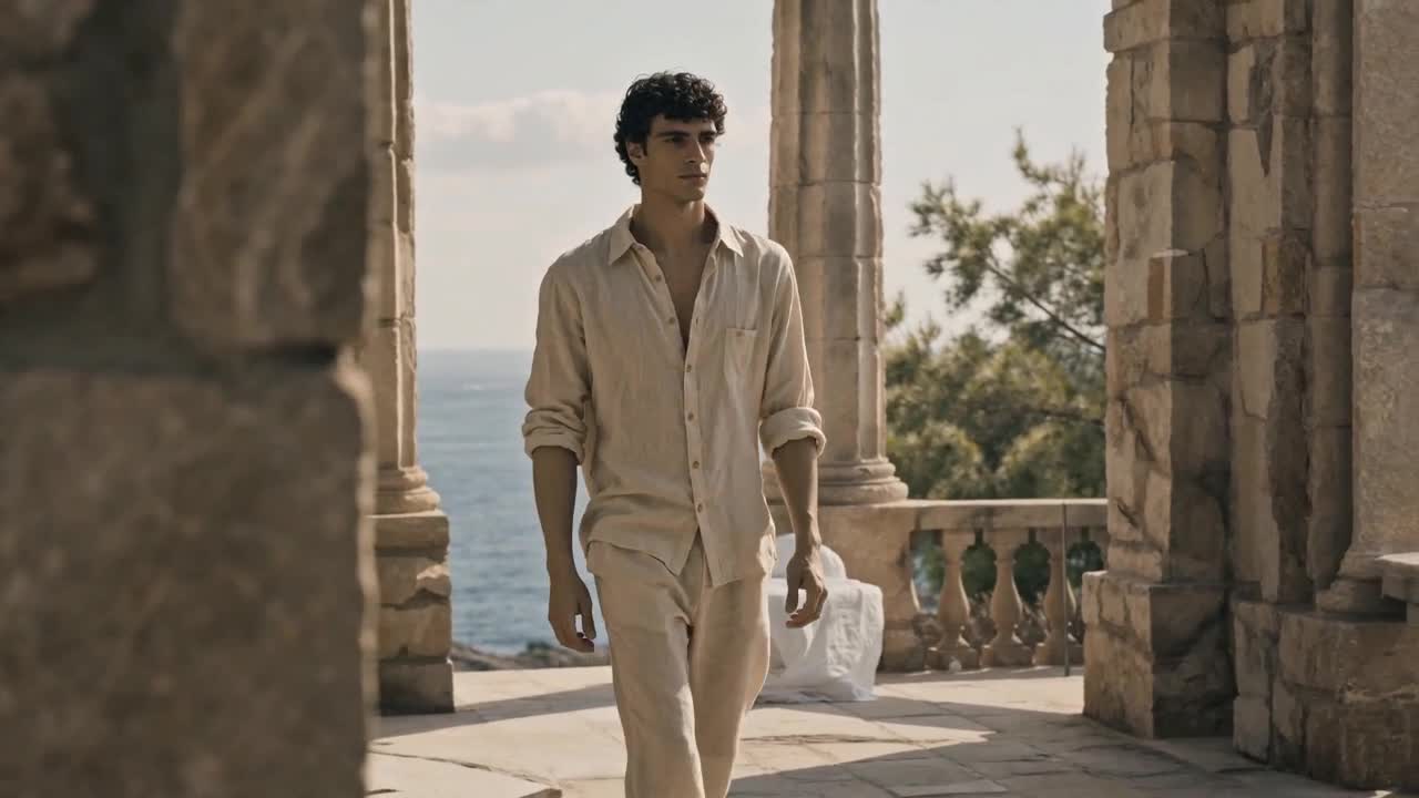 AI-generated summer apparel advertisement created with Ad Genie featuring breathable linen fashion styling and premium seasonal campaign visuals.