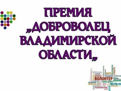 Стартовал приём документов на соискание премии «Доброволец Владимирской области»