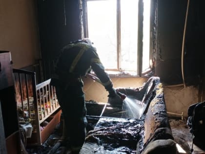На пожаре в Оргтруде получили ожоги женщина и младенец