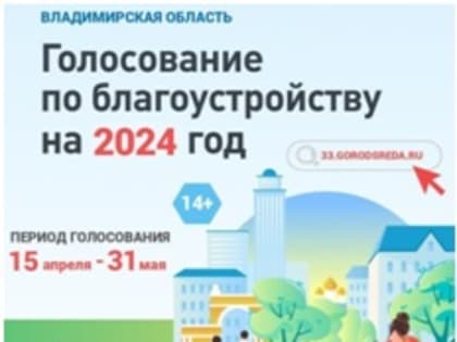 Всероссийское онлайн-голосование граждан за выбор объектов благоустройства стартует уже 15 апреля.