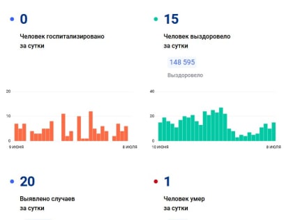 Во Владимирской области на 8 июля подтвердили 20 случаев коронавируса