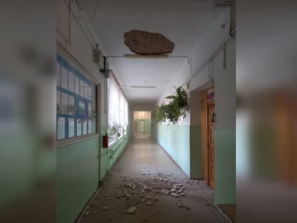В школе №2 города Лакинска штукатурка с потолка рухнула на восьмиклассницу