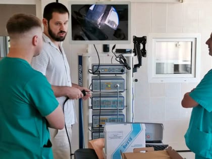 В хирургическое отделение Кольчугинской ЦРБ поступила новая лапароскопическая стойка