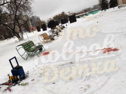 В Коврове, в новогоднюю ночь, от разрыва петарды, вставленной в конструкцию скамейки, пострадала женщина